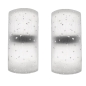 Preview: Creole 18x7,9mm satiniert diamantiert rhodiniert Silber 925