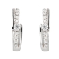 Preview: Creole 14,7x3,2mm Klappscharnier Zirkonias rhodiniert Silber 925