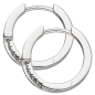 Preview: Creole 14,7x3,2mm Klappscharnier Zirkonias rhodiniert Silber 925