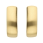 Preview: Creole oval 16x5,1mm Klappscharnier mattiert vergoldet Silber 925