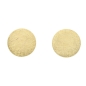 Preview: Ohrstecker runde Platte eismattiert 8mm 925 Silber vergoldet