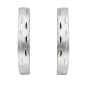 Preview: Creole 17x3,1mm satiniert diamantiert rhodiniert Silber 925