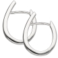 Preview: Creole 17x3,1mm satiniert diamantiert rhodiniert Silber 925