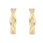 Preview: Creole Klappscharnier geflochten Zirkonia Ø13mm 8Kt 333 GOLD