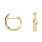 Preview: Creole Klappscharnier geflochten Zirkonia Ø13mm 8Kt 333 GOLD