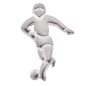 Preview: Stecker Single 10,2x6,6mm Fußballspieler Silber 925
