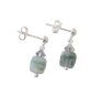 Preview: Ohrstecker Marmorierte Perle Light Green