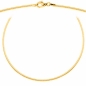 Preview: Collier Omegareif 1mm Karabiner 925 Silber 38cm