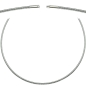 Preview: Collier Kette Omegareifen 2mm Bajonett Edelstahl