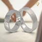 Preview: Partnerringe Freundschaftsringe Trauringe aus 925 Silber matt