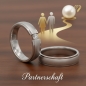 Preview: Partnerringe Freundschaftsringe Trauringe matt/hochglanz aus 925 Silber