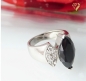 Preview: Ring Silber 925 in schwarz/crystal Gr. 53