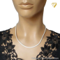 Preview: Exklusive Schlauchkette 3,2-6mm Collier Silber 925 mit Bajonettverschluss 38cm