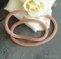 Preview: Exklusive Schlauchkette 3,2-6mm Collier Silber 925 rose vergoldet mit Karabinerverschluss 38cm