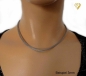 Preview: Exklusive Schlauchkette Collier Edelstahl 3mm mit Bajonettverschluss 45cm