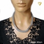 Preview: Exklusive Schlauchkette Collier Edelstahl 10mm mit Bajonettverschluss 38cm oder 49cm