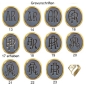 Preview: Siegelring ovale Platte Stein 10,5x9mm 8Kt/14Kt/18Kt Gold / Weissgold