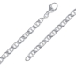 Preview: Kette 4,2mm Stegpanzerkette glänzend Silber 925 60cm