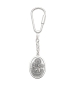 Preview: Schlüsselanhänger Christophorus oval Silber 925