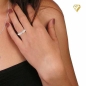 Preview: Ring Solitär mit einem Zirkonia 925 Silber Gr. 60