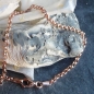 Preview: Armband Ankerkette 2,2mm rund Erbskette rose vergoldet Silber 925 17-19cm