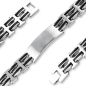 Preview: Armband Edelstahl ID Gravurplatte Trend 21,5cm