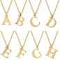 Preview: Anhänger Buchstabe A-Z mit Diamant 0,008ct und Kette Silber 925 vergoldet 45+3cm