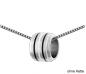 Preview: Anhänger Edelstahl Ring black-white