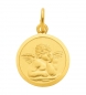 Preview: Anhänger Medaille Amor Engel rund 12mm 333 GOLD