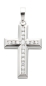 Preview: Anhänger Kreuz Zirkonia 16x23mm Silber 925