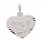 Preview: Anhänger Herz Medaille Amor Engel 585 Weissgold
