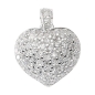 Preview: Anhänger Herz 14x13mm mit Zirkonia Silber 925