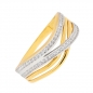 Preview: Damenring bicolor mit Zirkonia 333 GOLD