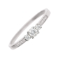 Preview: Ring 3,4mm Besatzmaß mit Diamanten 0,19ct 585 WEISSGOLD
