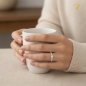 Preview: Ring 3,4mm Besatzmaß mit Diamanten 0,19ct 585 WEISSGOLD