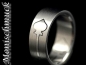 Preview: Edelstahlring Muster Pik