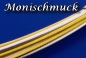 Preview: Exklusives Edelstahl Collier 3-10 reihig bicolor versilbert-gold mit Bajonettverschluss