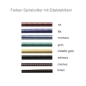Preview: Exklusives Edelstahl Spiralcollier farbig 1,5mm mit Karabiner