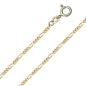 Preview: Collier Figaro Panzer flach 42cm 1,8mm 14Kt 585 GOLD