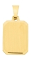Preview: Anhänger Gravurplatte eckig 11x15mm 14Kt Gold