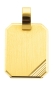 Preview: Anhänger Gravurplatte eckig 15x20mm 14Kt Gold