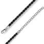 Preview: Kordelband Collier schwarz 3mm 45+5cm