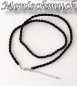 Preview: Kordelband Collier schwarz 3mm 45+5cm