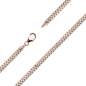 Preview: Collier Kette Schlauch oval Silber 925 rosé vergoldet 43cm