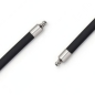 Preview: Collier Kautschuk schwarz 8mm für Wechselschliesse