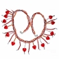 Preview: Collier Halskette mit roten Herzen 44cm