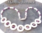 Preview: Collier Scheiben creme mit Doppelkegel amethyst AB 45cm