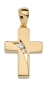 Preview: Anhänger Kreuz Zirkonia 13x15mm 8Kt 333 GOLD