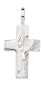 Preview: Anhänger Kreuz gehämmert Zirkonia 13x20mm Silber 925