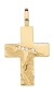 Preview: Anhänger Kreuz gehämmert Zirkonia 19x21mm 8Kt 333 GOLD